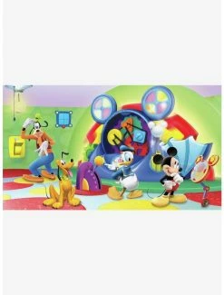 Buy 🎁 Disney Mickey & Friends Clubhouse Capers Chair Rail Prepasted Mural 🤩