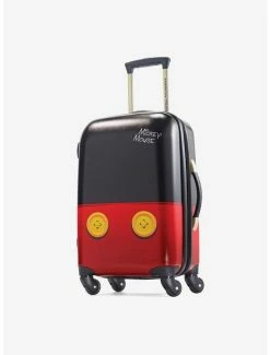 Brand new 😍 Disney Mickey Mouse Pants Carry On Spinner Hardside Luggage ⌛