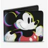 Cheapest 🌟 Disney Mickey Mouse Walking Pose Pixel Text Bi-Fold Wallet ✨