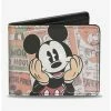 Cheapest 😀 Disney Mickey Mouse Classic Sitting Pose Close Up Comics Bi-Fold Wallet 🛒