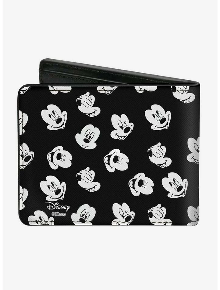 Cheapest π Disney Mickey Mouse Expressions Button Logo Bi-Fold Wallet π₯° - Image 2