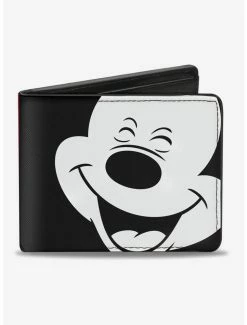 Best Pirce 😍 Disney Mickey Mouse Smiling Face Bi-Fold Wallet 😉