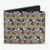 Budget 🤩 Disney Mickey Mouse Nerdy Poses Bi-Fold Wallet 🔥