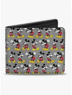 Budget 🤩 Disney Mickey Mouse Nerdy Poses Bi-Fold Wallet 🔥