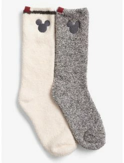 Best Sale 𧨠CozyChic Classic Disney Mickey Mouse 2 Pack 𧦠Socks Cream Multi π