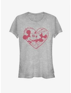 Brand new 😀 Disney Mickey Mouse And Minnie Mouse Perfect Pair 👧 Girls T-Shirt 💯