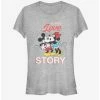 Deals 😀 Disney Mickey Mouse And Minnie Mouse True Love Story 👧 Girls T-Shirt ❤️