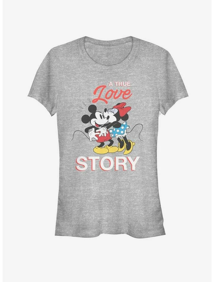 Deals π Disney Mickey Mouse And Minnie Mouse True Love Story π§ Girls T-Shirt β€οΈ