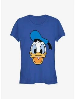 Budget 🥰 Disney Donald Duck Face Classic 👧 Girls T-Shirt 🛒