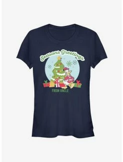 Flash Sale ❤️ Disney Donald Duck Seasons Greetings From Uncle Classic 👧 Girls T-Shirt 🎁