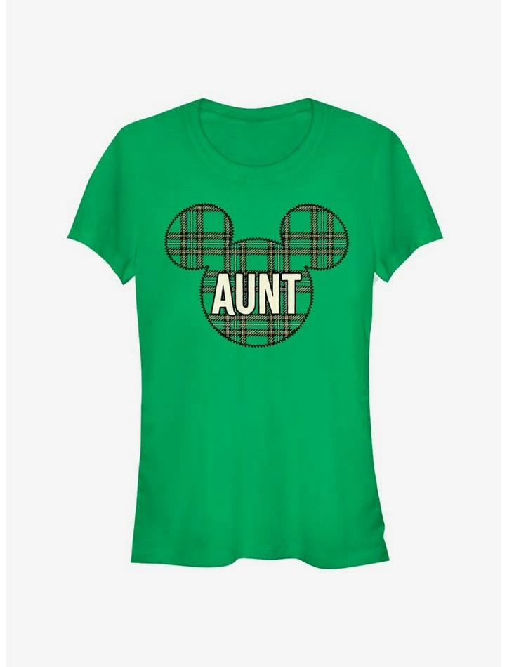 Cheap π Disney Mickey Mouse Head Plaid Aunt Classic π§ Girls T-Shirt βοΈ