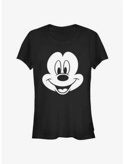 Cheap 👍 Disney Mickey Mouse Face Classic 👧 Girls T-Shirt ❤️