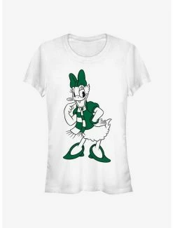 Wholesale 🧨 Disney Daisy Duck Green Holiday Outfit Classic 👧 Girls T-Shirt 🔔