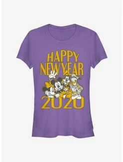 Buy ⌛ Disney Mickey Mouse Crew Happy New Year 2020 Classic 👧 Girls T-Shirt 🤩