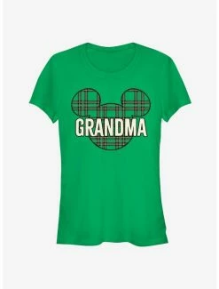 Discount β¨ Disney Mickey Mouse Head Plaid Grandma Classic π§ Girls T-Shirt π
