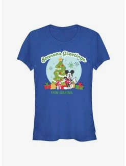 Coupon 💯 Disney Mickey Mouse Seasons Greetings From Grandma Classic 👧 Girls T-Shirt ✨
