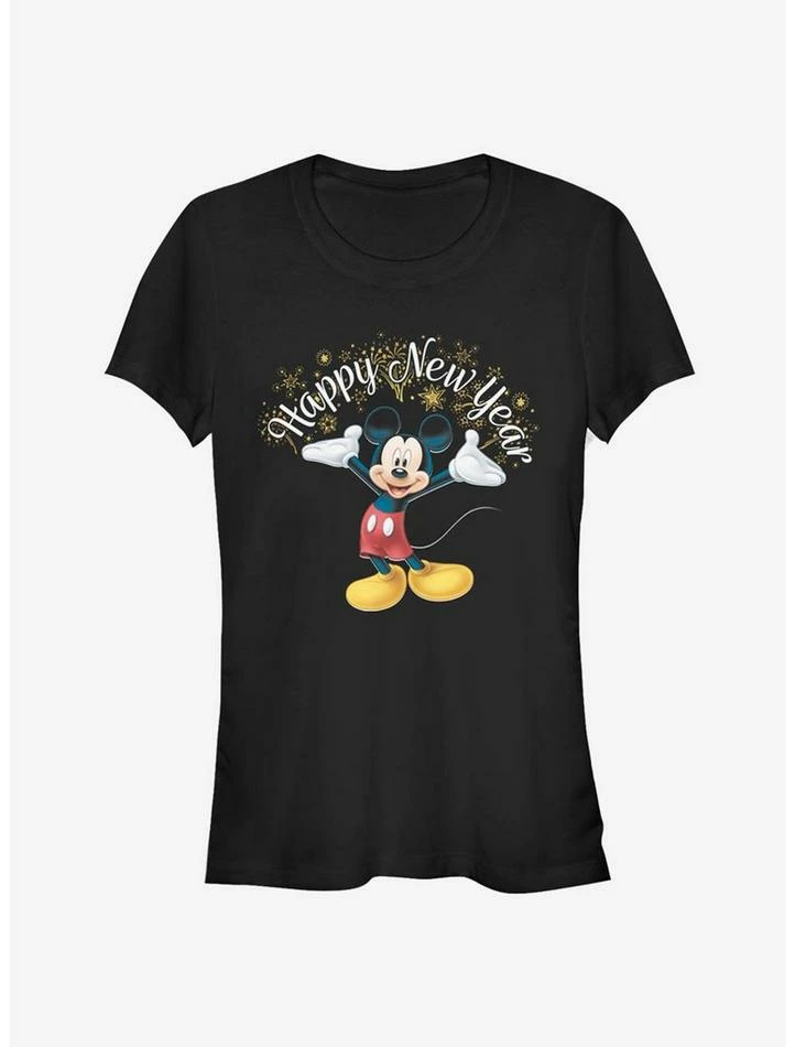 Cheapest π Disney Mickey Mouse Happy New Year Fireworks Classic π§ Girls T-Shirt β€οΈ