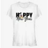 Best Sale 👏 Disney Mickey Mouse Happy New Year Text Classic 👧 Girls T-Shirt 👏