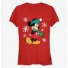 Flash Sale 🧨 Disney Mickey Mouse Holiday Pose Classic 👧 Girls T-Shirt 🥰