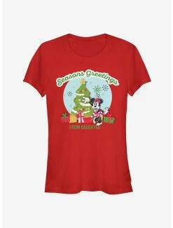 Wholesale 😉 Disney Minnie Mouse Holiday Seasons Greetings From Daughter Classic 👧 Girls T-Shirt 🥰