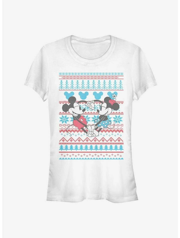 Buy π Disney Mickey Mouse And Minnie Mouse Holiday Sweater Classic π§ Girls T-Shirt π