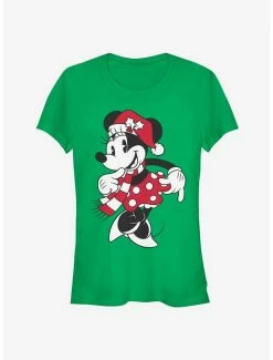 Buy ⌛ Disney Minnie Mouse Holiday Winter Outfit Classic 👧 Girls T-Shirt 🤩