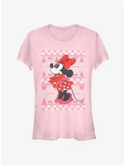 Best Sale 🔥 Disney Minnie Mouse Vintage Holiday Sweater Classic 👧 Girls T-Shirt 🎉