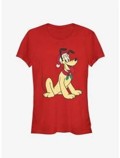 Coupon ⭐ Disney Pluto Holiday Hat Classic 👧 Girls T-Shirt 🌟