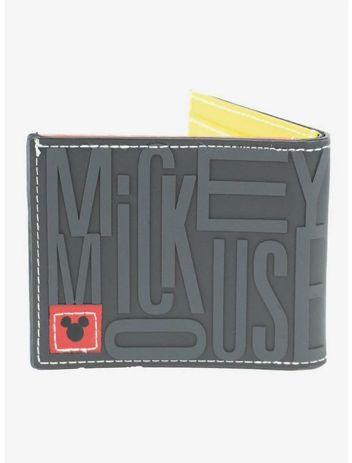 Cheapest π Disney Mickey Mouse Face Text Badge Bifold Wallet π€© - Image 2