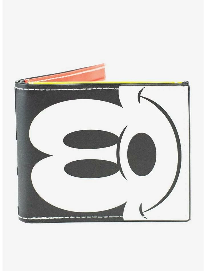 Cheapest π Disney Mickey Mouse Face Text Badge Bifold Wallet π€©