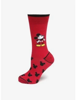 Hot Sale 🧨 Disney Mickey Mouse Pie-Eyed Red 🧦 Socks 🎉