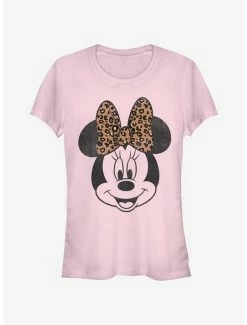 Best Pirce π₯° Disney Mickey Mouse Modern Minnie Face Leopard π§ Girls T-Shirt β