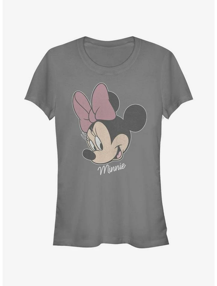 Promo π Disney Mickey Mouse Minnie Big Face Distressed π§ Girls T-Shirt 𧨠- Image 2