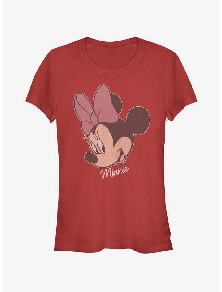 Promo π Disney Mickey Mouse Minnie Big Face Distressed π§ Girls T-Shirt 𧨠- Image 3
