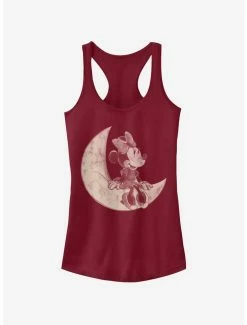 New 😀 Disney Mickey Mouse Minnie On The Moon 👧 Girls Tank 👏