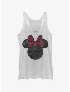 Budget 🔔 Disney Mickey Mouse Minnie Leopard Bow 👧 Girls Tank ❤️