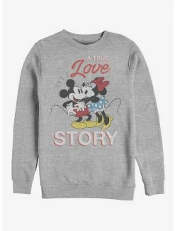 Best Sale 👍 Disney Mickey Mouse True Love Story Crew Sweatshirt ✔️