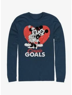 Best Sale ⌛ Disney Mickey Mouse Couple Goals Long-Sleeve T-Shirt ✔️