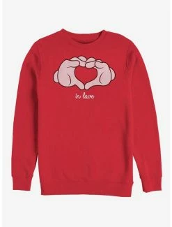 Brand new ❤️ Disney Mickey Mouse Glove Heart Crew Sweatshirt 🔥
