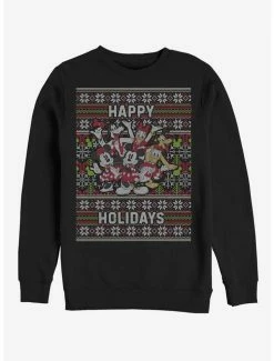 Outlet 🤩 Disney Mickey Mouse Holiday Mickey Six Sweater Crew Sweatshirt 🤩