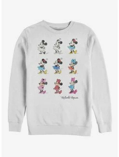 Coupon 💯 Disney Minne Mouse Evolution Crew Sweatshirt 🔥