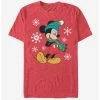 New ❤️ Disney Mickey Mouse Holiday Big Holiday Mickey T-Shirt 🔔