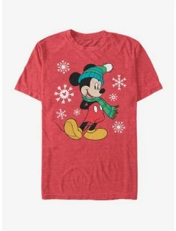 New ❤️ Disney Mickey Mouse Holiday Big Holiday Mickey T-Shirt 🔔