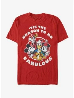 Cheap 😍 Disney Mickey Mouse Holiday Fabulous T-Shirt 🎁