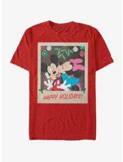 Cheap 👏 Disney Mickey Mouse Holiday Polaroid T-Shirt ❤️