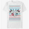 Discount ✨ Disney Mickey Mouse Holiday Mickey & Minnie Sweater T-Shirt ✨