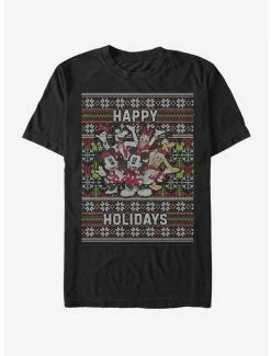 New 👏 Disney Mickey Mouse Holiday Mickey Six Sweater T-Shirt 🌟