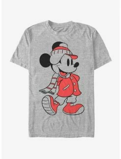 Outlet 🤩 Disney Mickey Mouse Holiday Mickey Winter Fill T-Shirt 😉