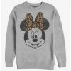 New ✔️ Disney Mickey Mouse Modern Minnie Face Leopard Sweatshirt ⌛