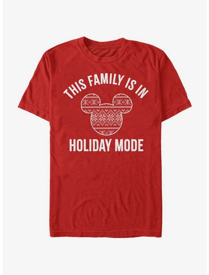 Flash Sale π Disney Mickey Mouse Family Holiday Mode T-Shirt π₯